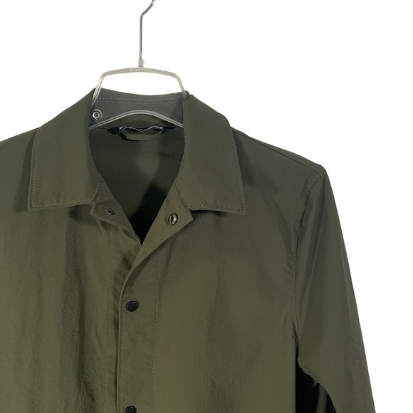 Zara Women's Size Large Olive Green Shirt Jacket Snaps Closures 2 Front Pockets - Picture 1 of 10